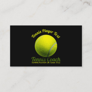 Tenniscoach Illustratie voor Clubs en Lessen Visitekaartje