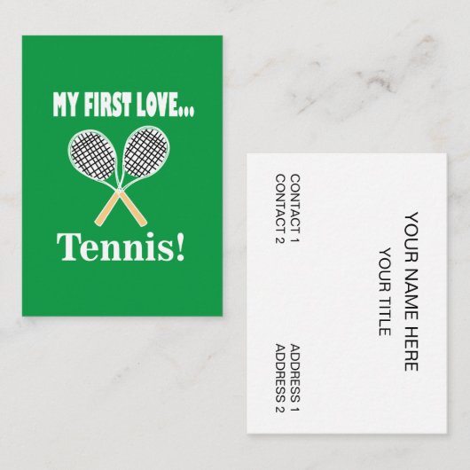 Tenniscoach Visitekaartje (Voorkant / Achterkant)