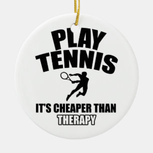 Tennisdesign Keramisch Ornament