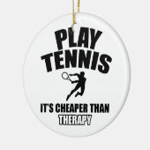 Tennisdesign Keramisch Ornament (Links)