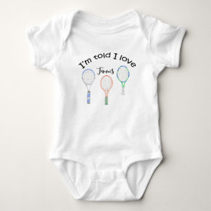 Tennisgiften voor Baby shower voor Tennis Player Romper