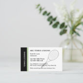 Tennisinstructeur Moderne Visitekaartjes (Staand voorkant)