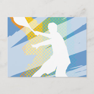 Tenniskaart voor tennisspelers en tennisfans briefkaart