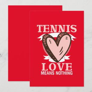Tennisliefde betekent niets voor Valentijnsdag Feestdagenkaart