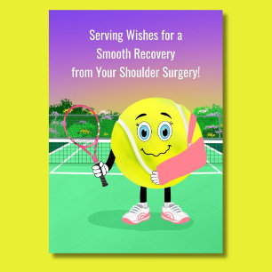 Tennisliefhebber Schouderoperatie Beterschap Briefkaart
