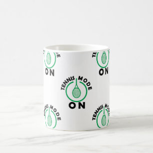 Tennismodus op groen/wit koffiemok