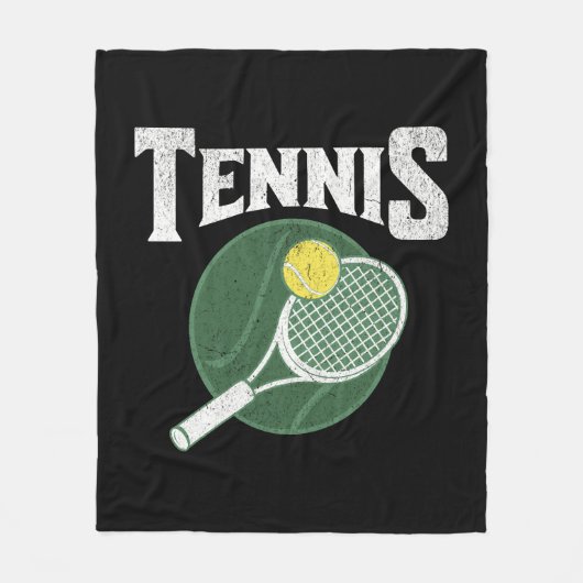 Tennisontwerp Fleece Deken (Voorkant)