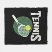 Tennisontwerp Fleece Deken (Voorkant (Horizontaal))