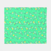 Tennisontwerp Fleece Deken (Voorkant (Horizontaal))