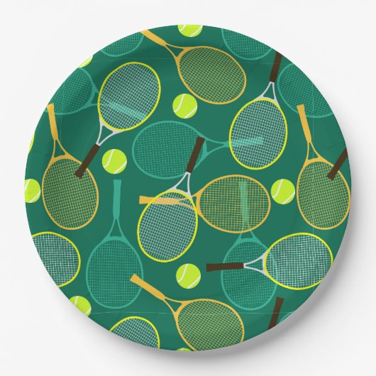 Tennisontwerp Papieren Bordje (Voorkant)