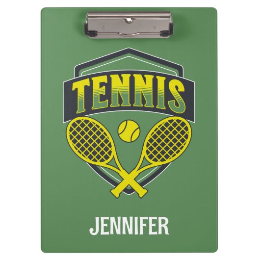 Tennisontwerp voor tennisliefhebbers klembord (Voorkant)