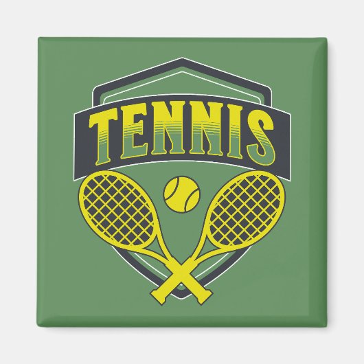 Tennisontwerp voor tennisliefhebbers magneet (Voorkant)