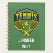 Tennisontwerp voor tennisliefhebbers planner (Voorkant)