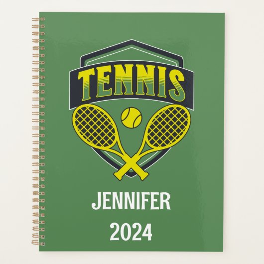 Tennisontwerp voor tennisliefhebbers planner (Voorkant)