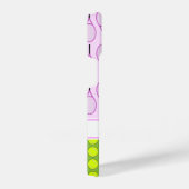 Tennispatroon aangepaste naam blauw iPhone 14 hoes Hoesje (Rechterkant)