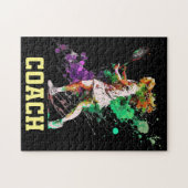 Tennispuzzels voor Vrouw Coach Legpuzzel (Horizontaal)