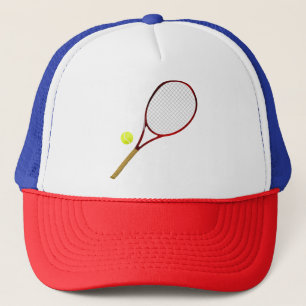 Tennisracket en bal trucker pet