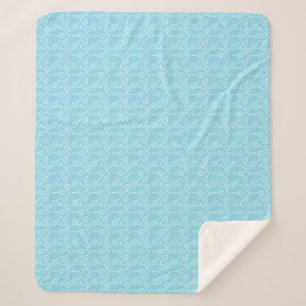 Tennisracket en pastelkleuren balpatroon sherpa deken