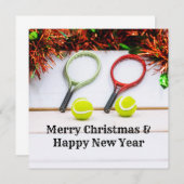 Tennisracket met kerstdecoratie (Voorkant / Achterkant)