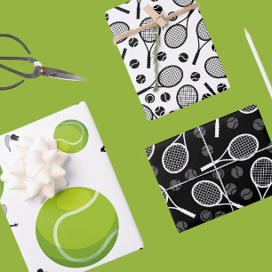 Tennisrackets & Ballen Verjaardagscadeau Inpakpapier Vel