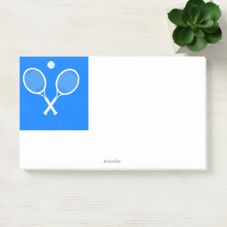 Tennisrackets blauwe achtergrond gepersonaliseerd post-it® notes