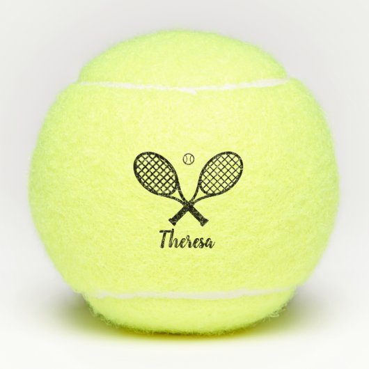 Tennisrackets en -bal tennisballen (Voorkant)