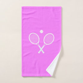 Tennisrackets en Ball Pink Wellness Handdoek