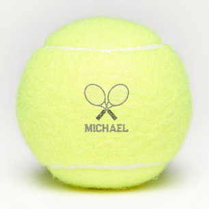 Tennisrackets en naam tennisser tennisballen