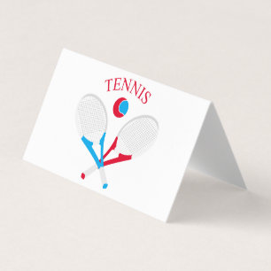 Tennisrackets en tennisbal visitekaartjes