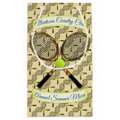 Tennisrackets Gift Bag Klein Cadeauzakje (Achterkant)