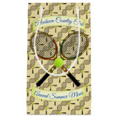 Tennisrackets Gift Bag Klein Cadeauzakje (Voorkant)