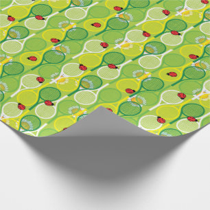 tennisrackets met ladyvogelpakpapier cadeaupapier