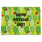 tennisrackets met ladyvogels groot cadeauzakje (Voorkant)