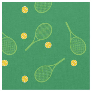 Tennisrackets op groene achtergrond stof