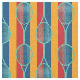 Tennisrackets op strips 2 stof
