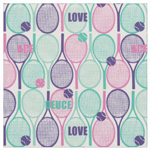 Tennisrackets op witte achtergrond stof