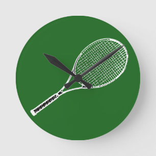 tennisracquet ronde klok