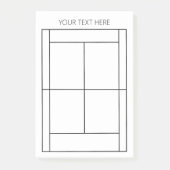 Tennisrecord Post-it Notes - Aangepaste tekst (Voorkant)