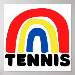 Tennisregenboog. Poster