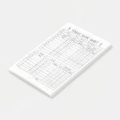 Tennisscorebladen - scorebord post-it® notes (Schuin)