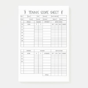 Tennisscorebladen - scorebord post-it® notes