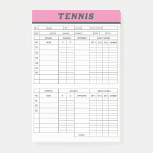 Tennisscorebladen -Scoring Pad Post-it Opmerkingen Post-it® Notes