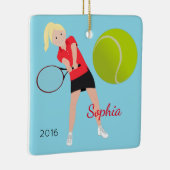 Tennisser Blonde Keepsake Ornament (Rechts)