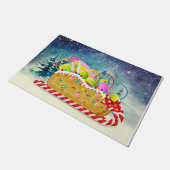 Tennisser Kerstdecoratie, Grappige Vakantie Deurmat (Schuin)