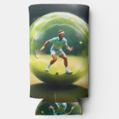 Tennisser op het veld, (Achterkant)