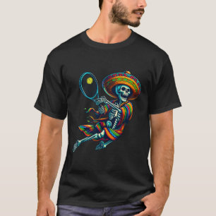 Tennisskelet Mexicaanse Sombrero Cinco de Mayo Ten T-shirt