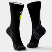 Tennisspeler Aangepaste team- en spelernaam Sporte Sokken (Gebogen)