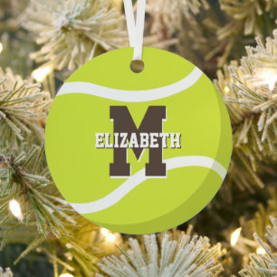 tennisspeler cadeautjes jongens gepersonaliseerd metalen ornament
