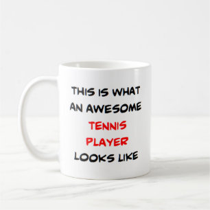 tennisspeler, geweldige koffiemok