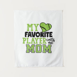 Tennisspeler Mijn favoriete speler noemt me mama Wandkleed
